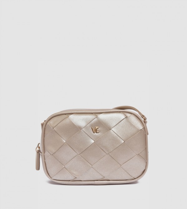 Metallic Braided Crossbody Bag