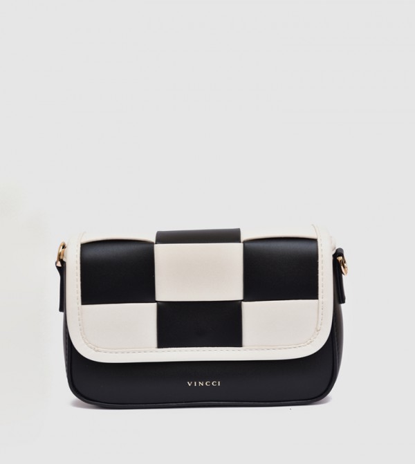 Checked Flap Crossbody Bag