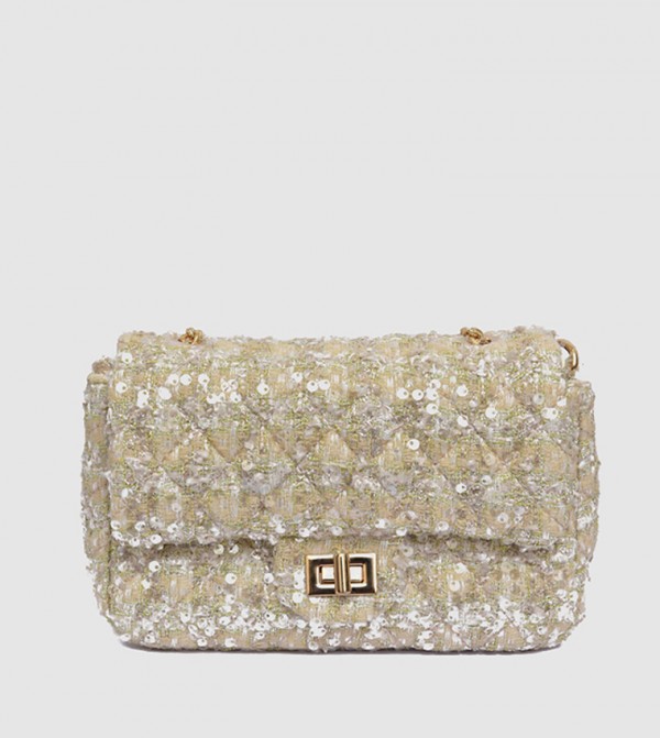 Sequined Convertible Crossbody Bag