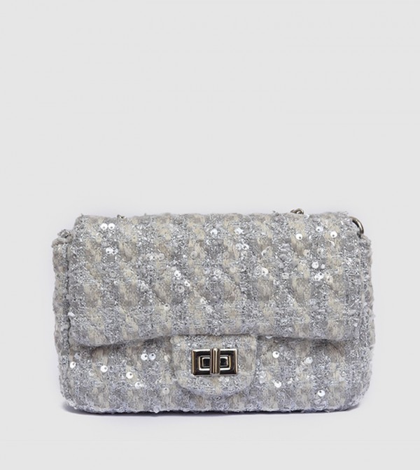 Sequined Convertible Crossbody Bag
