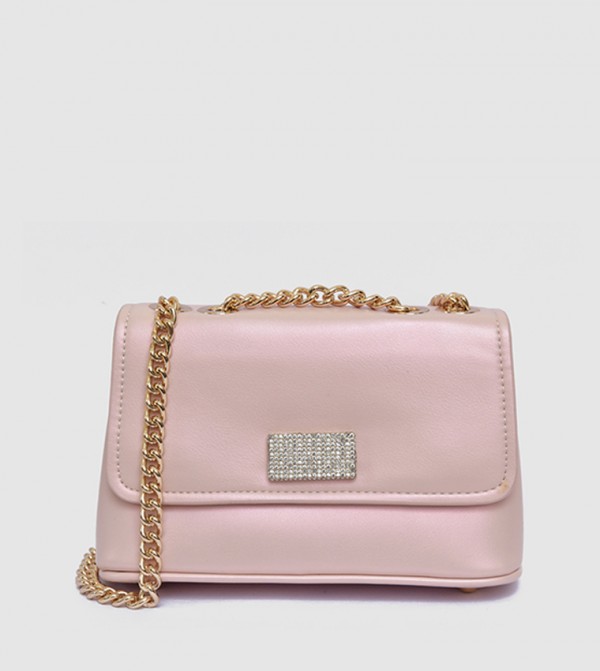 Embellished Accessory Detail Crossbody Bag