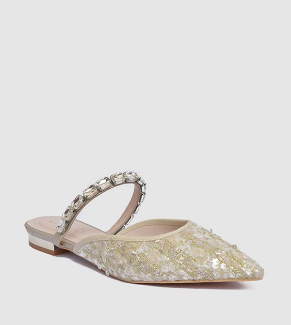 Embellished Pointed Toe Pumps