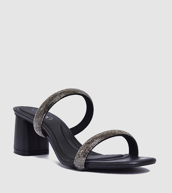 Embellished Block Heel Sandals