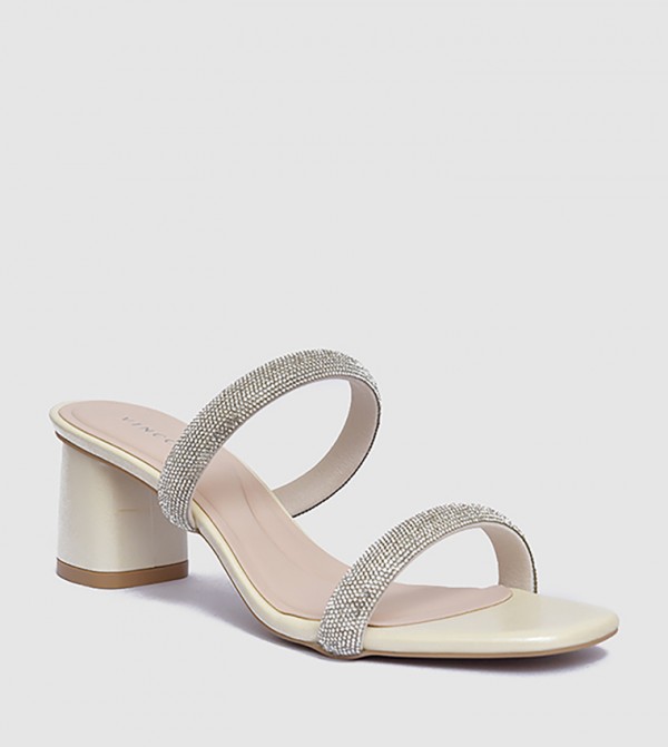 Embellished Block Heel Sandals