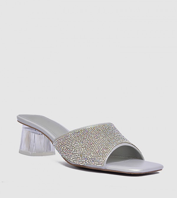 Embellished Block Heel Sandals