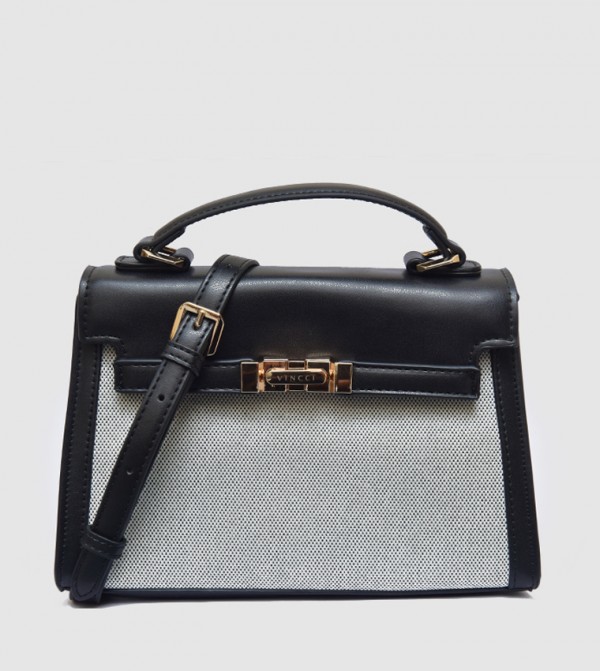 Color Block Top Handle Bag