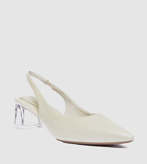 Pointed Toe Slingback Heel Pumps