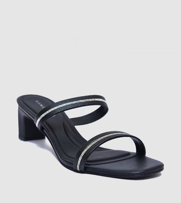 Embellished Block Heel Sandals