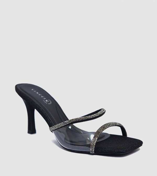 Embellished One Strap Heel Sandals