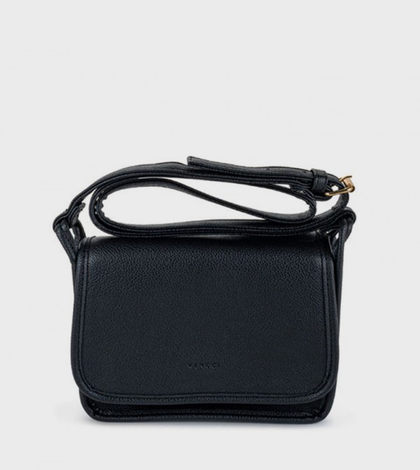 Textured Flap Crossbody Bag