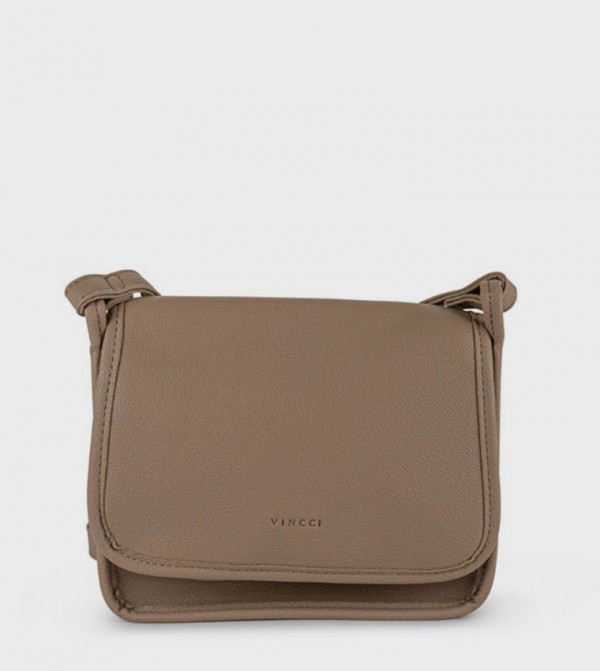 Textured Flap Crossbody Bag