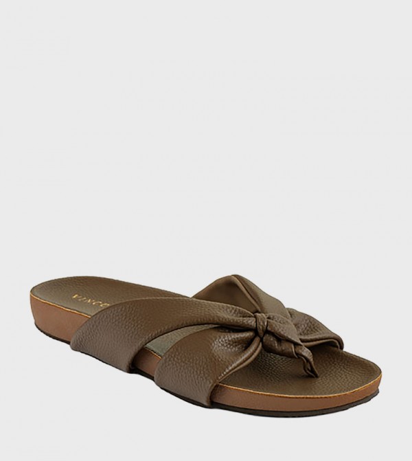 Textured Strappy Flat Sandals