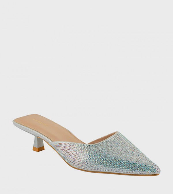 Embellished Mule Pumps