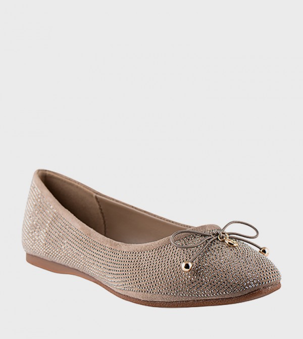 Embellished Bow Detail Ballerinas