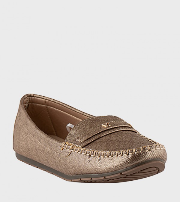 Textured Slip-On Moccasins
