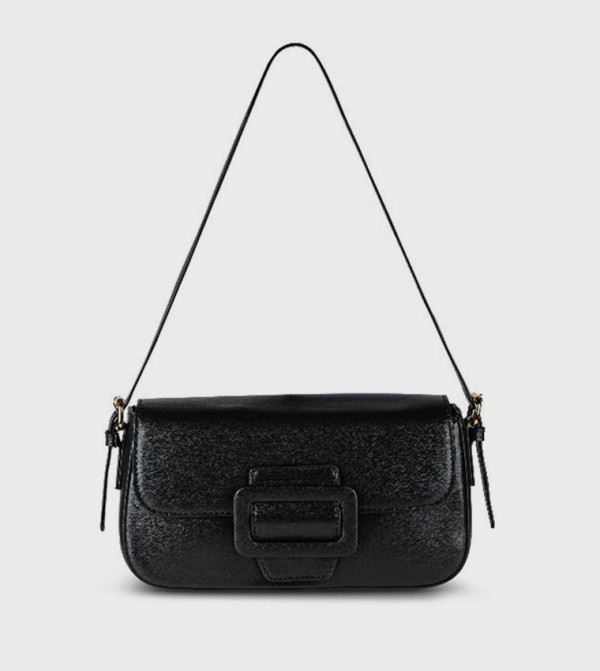 Textured Flap Shoulder Bag