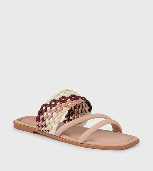 Open Toe Multi Strap Flat Sandals