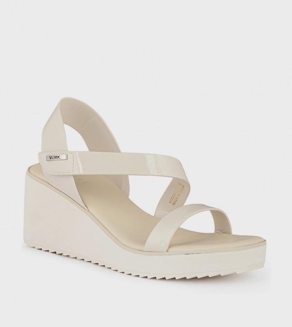 Solid Open Toe Wedge Sandals