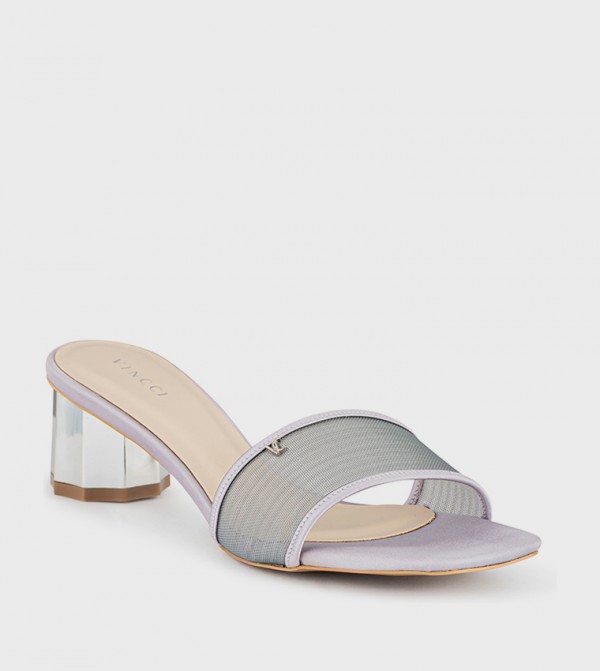 Textured Open Toe Heel Sandals