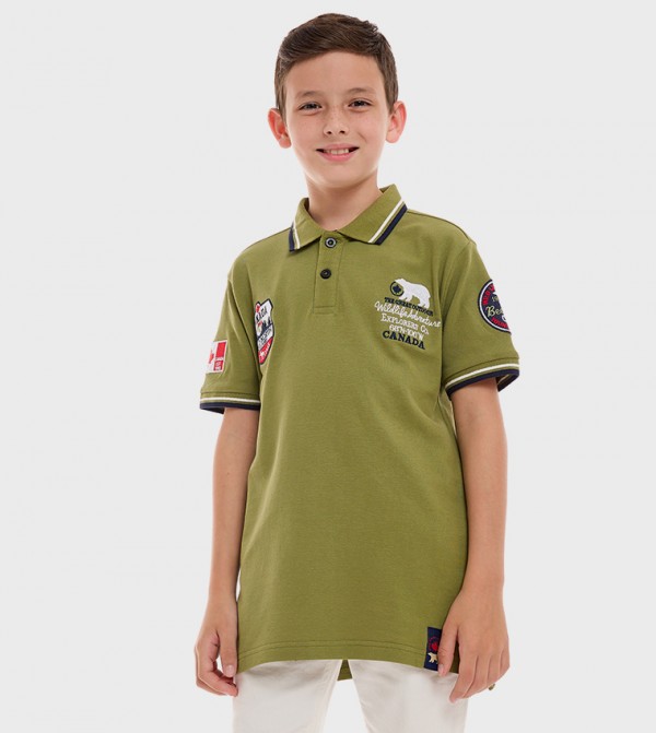 Embroidered Short Sleeves Polo T-Shirt