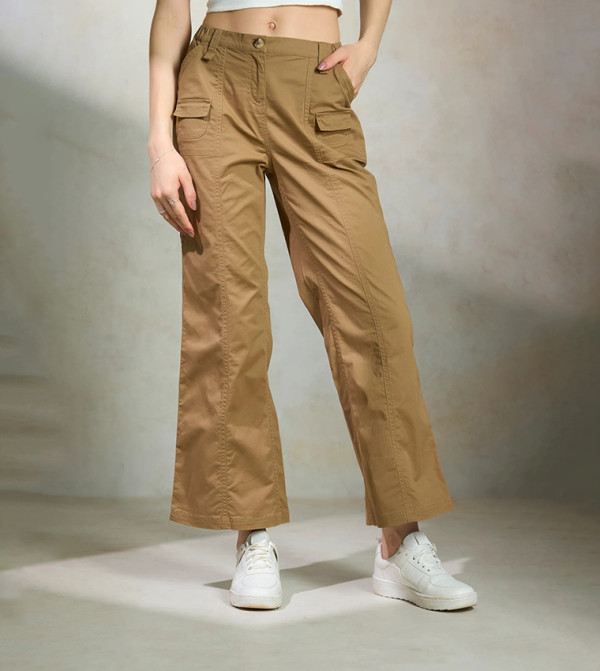 High Waist Wide Leg Trousers