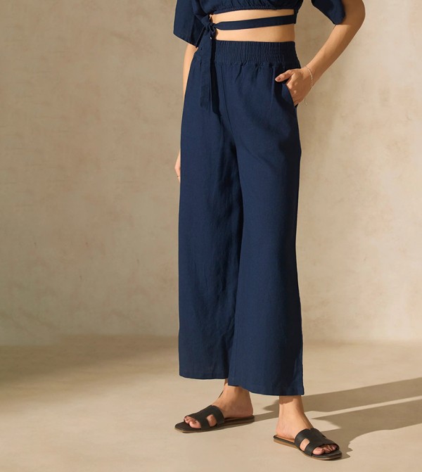 Elastic Waist Loose Fit Trousers