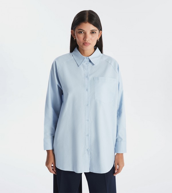Oversized Poplin Shirt Tunic