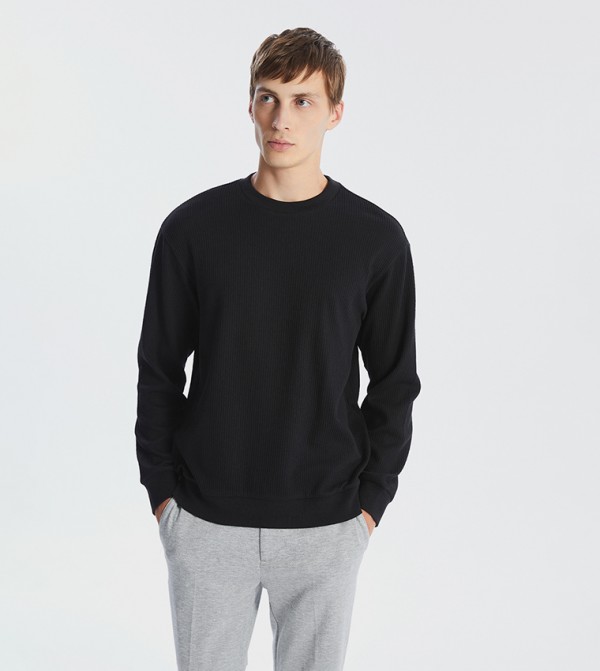 Solid Long Sleeves Sweatshirt