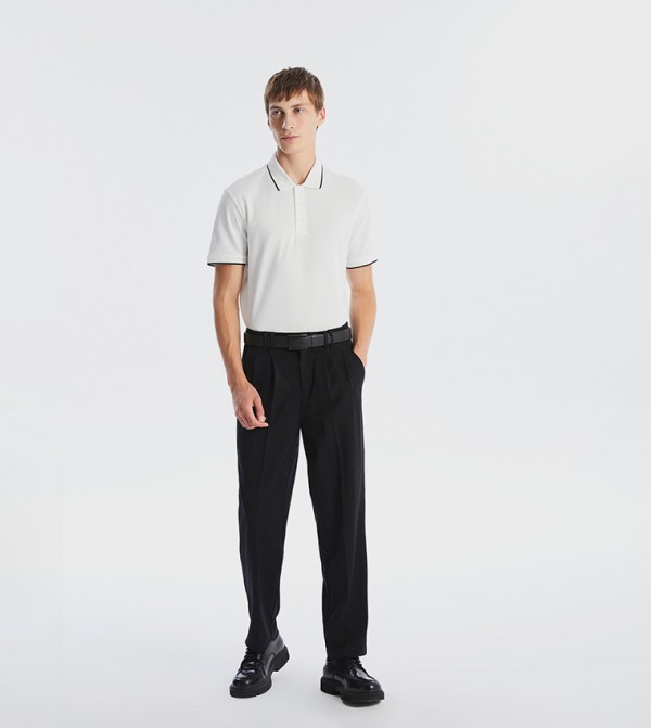 Pleat Detail Standard Fit Trousers