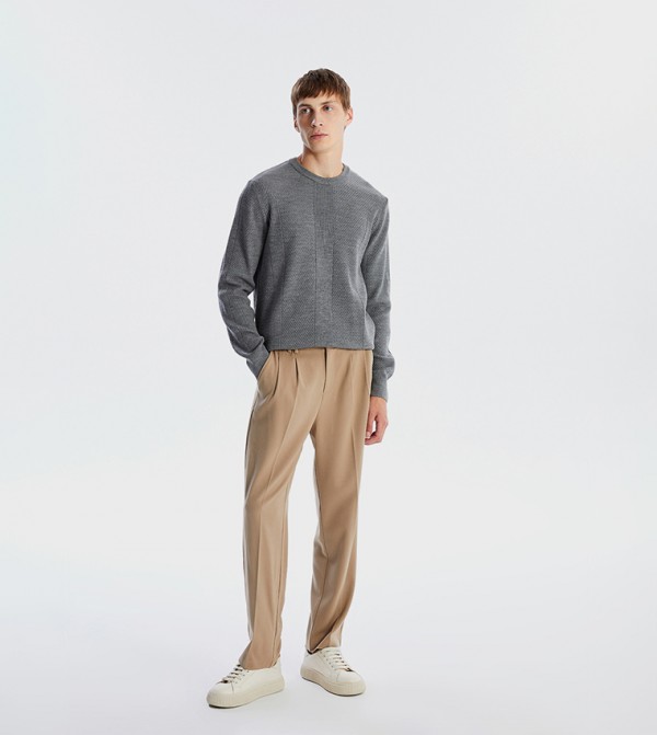 Pleat Detail Standard Fit Trousers