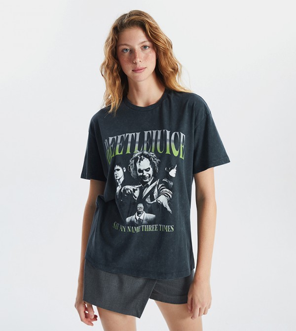 Printed Crew Neck T-Shirt