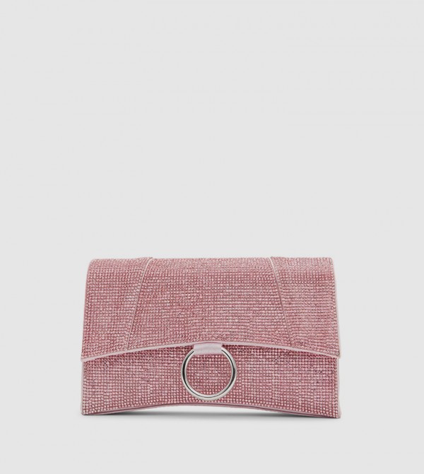 Buy Dune London BLAKELEE Textured Clutch With Sling In Pink