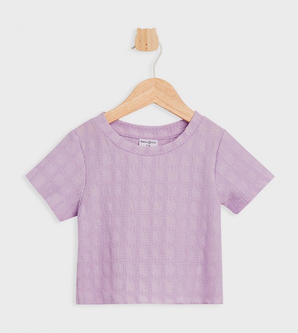 Textured Short Sleeves T-Shirt