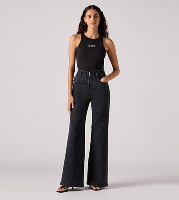 Washed High Waist Wide Leg Jeans