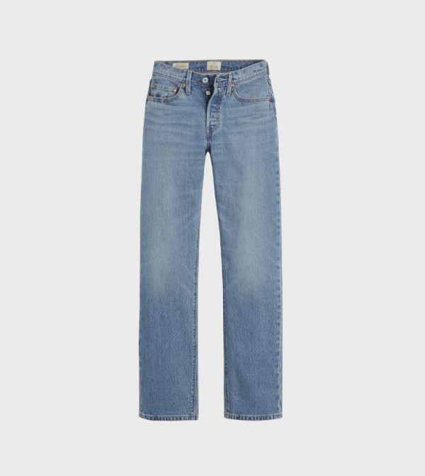 501® Washed High Waist Straight Fit Jeans