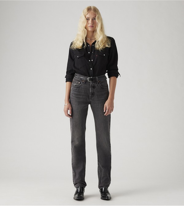 501 High Waist Slim Fit Jeans