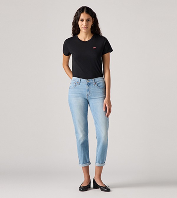 Mid-Rise Boyfriend Fit Jeans