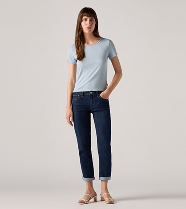 Mid-Rise Boyfriend Fit Jeans