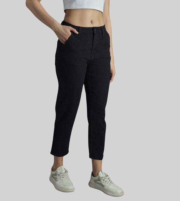 High Rise Slim Fit Cropped Jeans