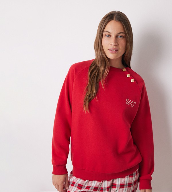 سويتشيرت فليس بأكمام طويلة