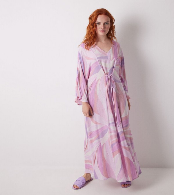 Abstract Printed Maxi Dress