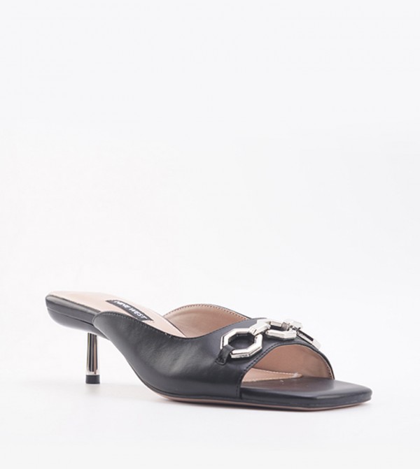 BARR Metal Accent Heel Sandals