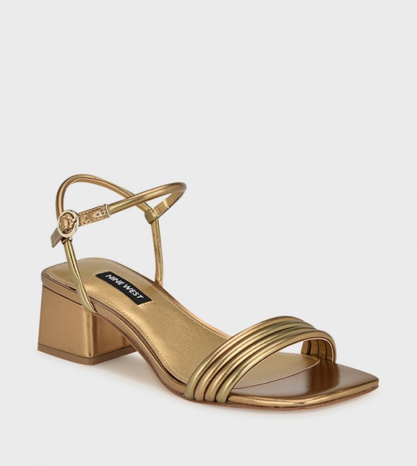 BERNISE Ankle Strap Block Heel Sandals