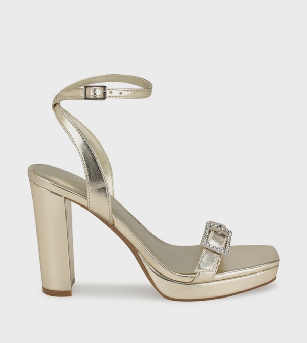 CANERS Ankle Strap Block Heel Sandals