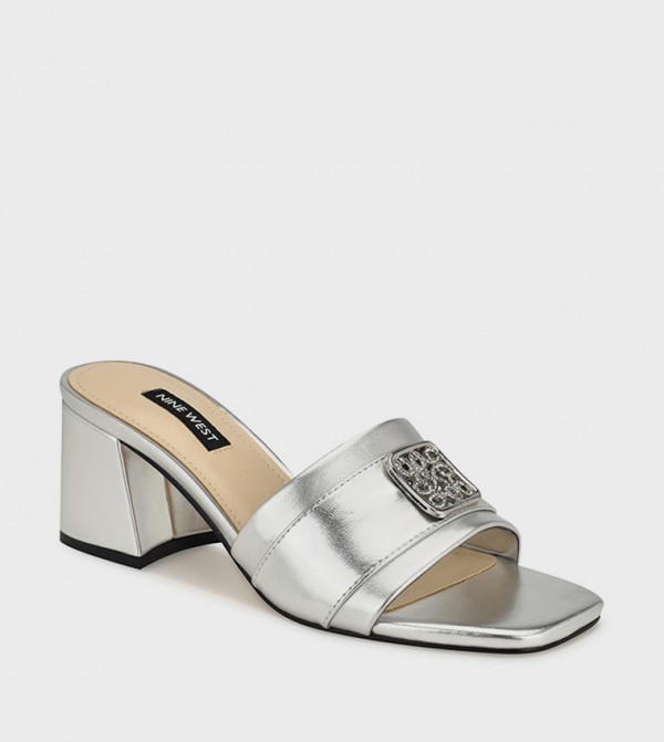GALEY Embellished Block Heel Sandals