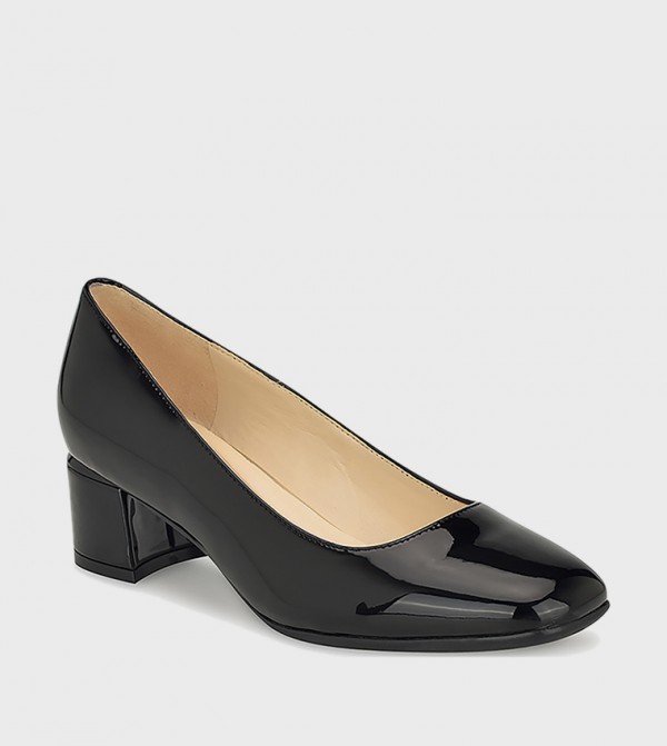 GEONA Glossy Square Toe Pumps