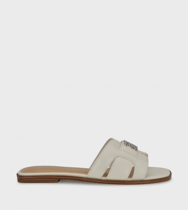 GERGANY Metal Accent Slide Sandals