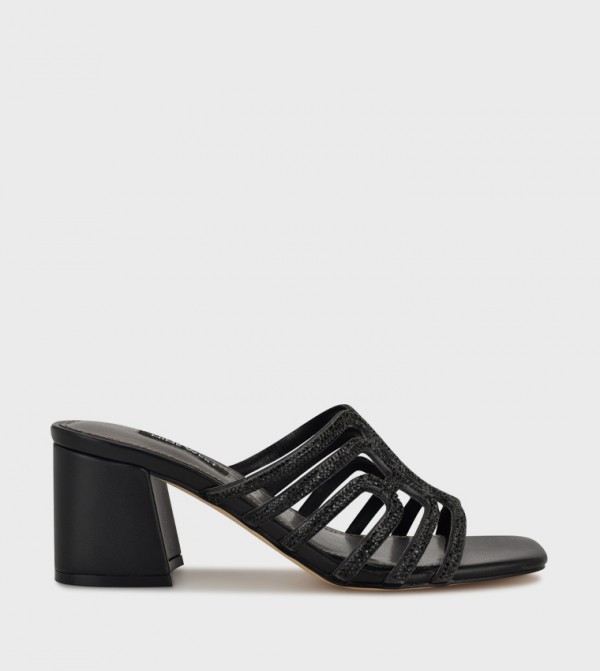 GRASSA Embellished Block Heel Sandals
