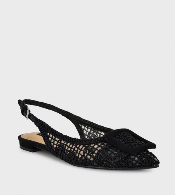 JASSER Mesh Slingback Flats