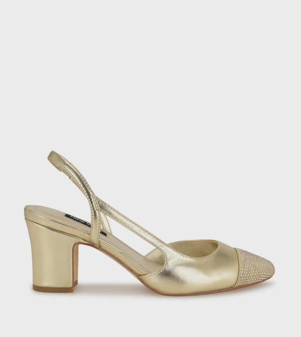 LACROS Block Heel Slingback Pumps